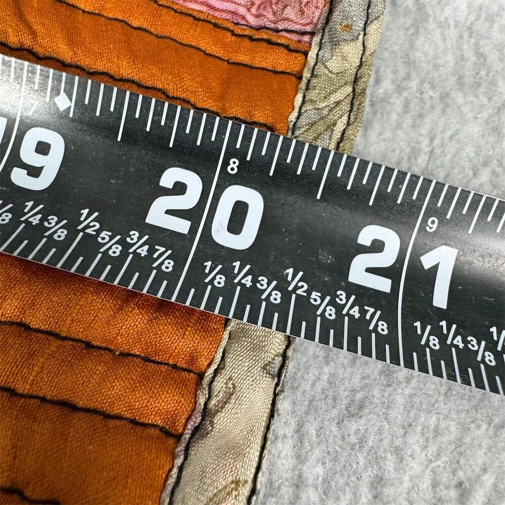 Sacred Threads Womens Silk Patchwork Quilted Jacket Size S Mandarin Collar Boho - Picture 16 of 16